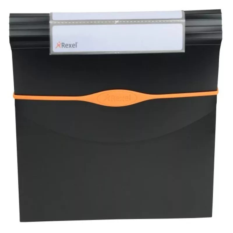 Rexel Optima 13-Fächer-Aktenmappe, A4, schwarz, Polypropylen (PP)