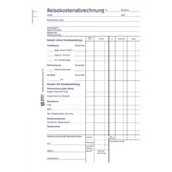 Avery Zweckform 743 Reisekostenabrechnung Formularbuch, A5, 50 Blatt