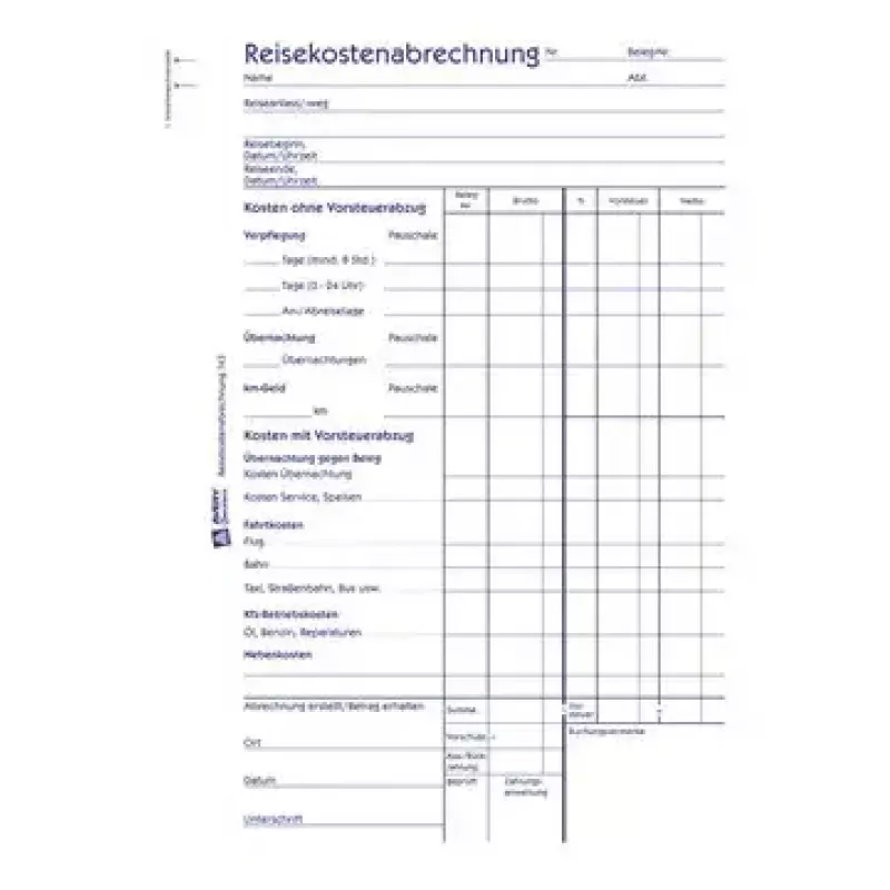 Avery Zweckform 743 Reisekostenabrechnung Formularbuch, A5, 50 Blatt
