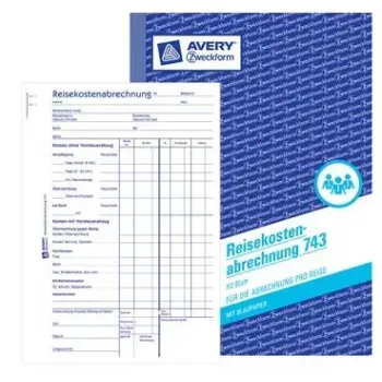 Avery Zweckform 743 Reisekostenabrechnung Formularbuch, A5, 50 Blatt