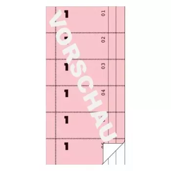 Avery Zweckform 831 Kellnerblock (Bonbuch), 105 x 198 mm, Pink, 2 x 50 Blatt