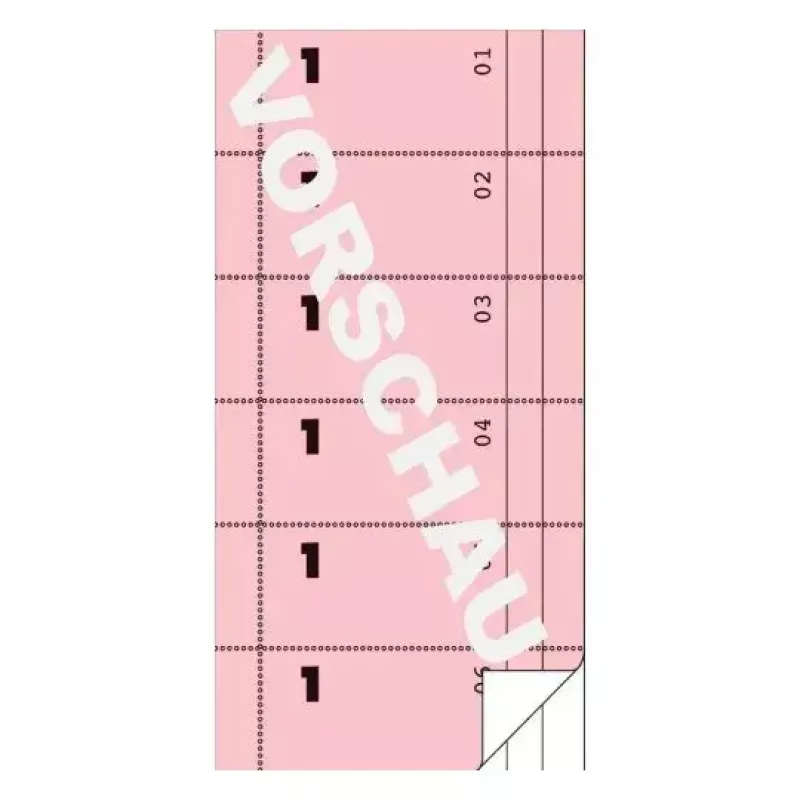 Avery Zweckform 831 Kellnerblock (Bonbuch), 105 x 198 mm, Pink, 2 x 50 Blatt