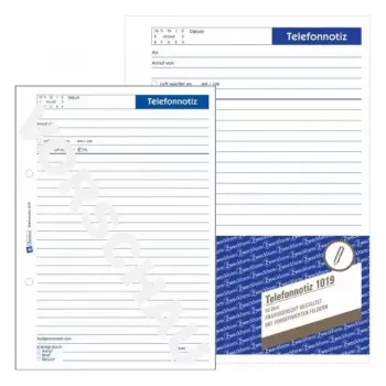Avery Zweckform 1019 Telefonnotizbuch, A5, 50 Blatt