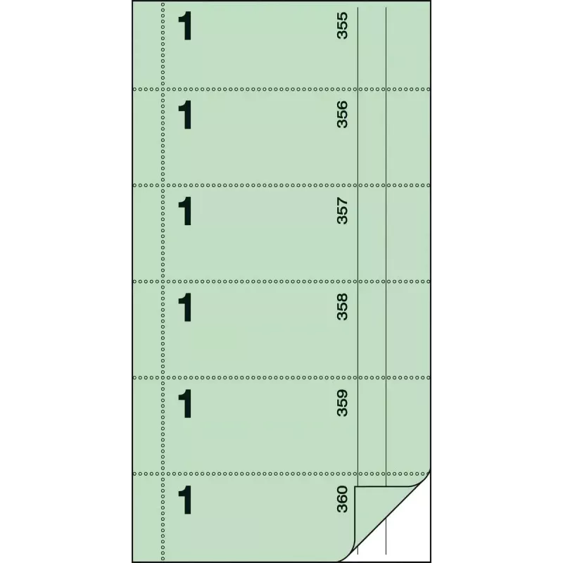Sigel BO001 Bestellblock Buch, Kellner Nr. 1, Hellgrün, 105 x 200 mm, 360 Abreißblätter