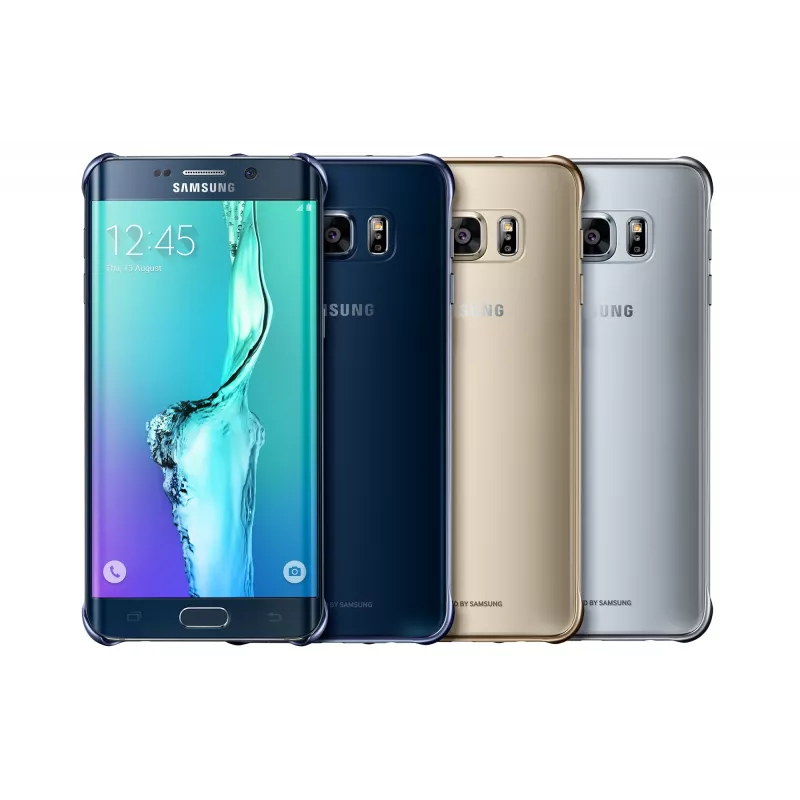 Samsung Clear Cover EF-QG928 Rückabdeckung für Galaxy S6 edge+, Silber, Transparent