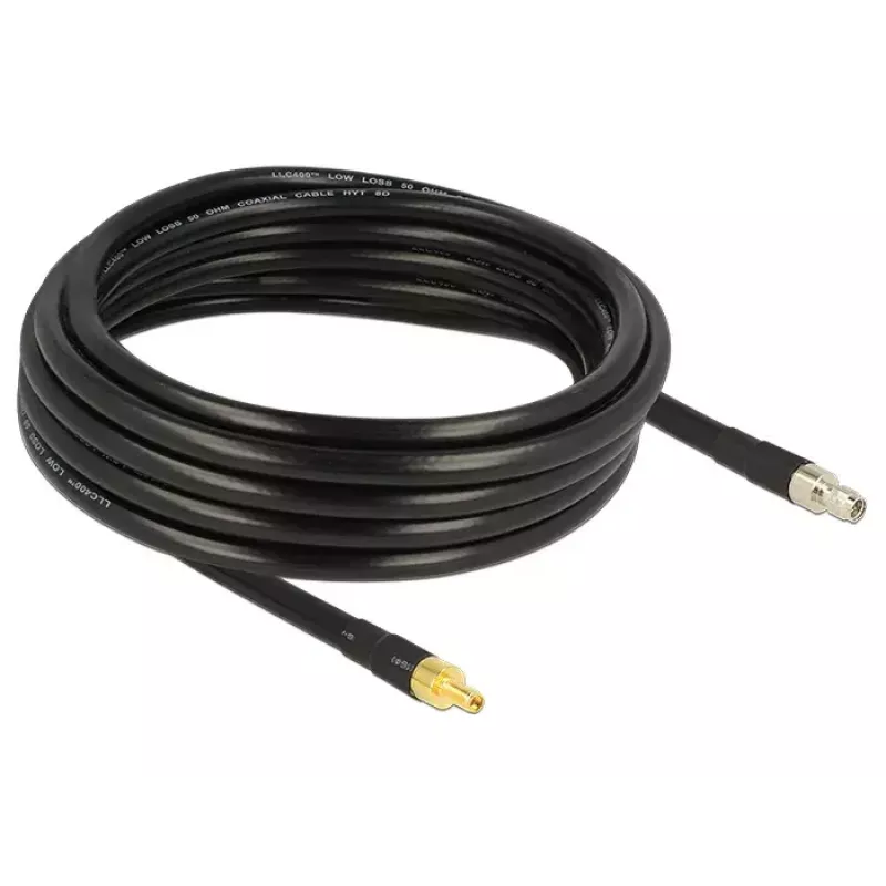 Koaxialkabel DeLOCK 5m SMA/SMA CFD400 LLC400 Schwarz