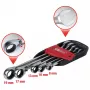 KS Tools GEARplus 503.4605 Umschaltbarer Ratschen-Ring-Maulschlüssel-Satz, 5 Stk., 8-19 mm
