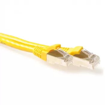 ACT Gelb 10 Meter LSZH SFTP CAT6A Patchkabel rastnasenfrei mit RJ45-Steckern
