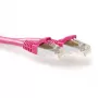 ACT Pink 1 Meter LSZH SFTP CAT6A Patchkabel rastnasenschutz mit RJ45-Steckern