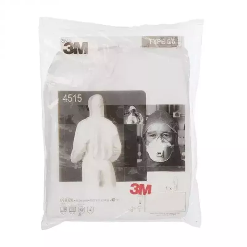 Schutzoverall 3M 4515 Weiß XXL SMS-Material Erwachsene