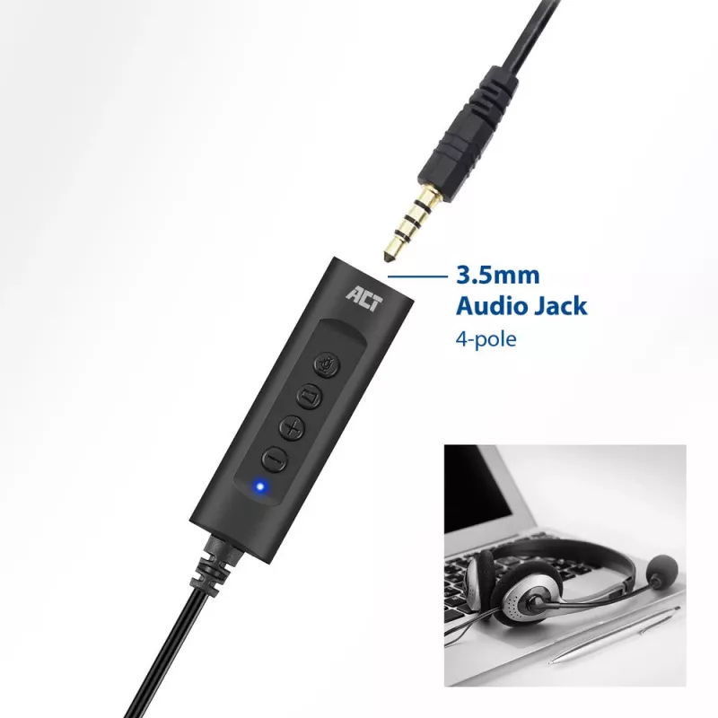 ACT AC9360 externe USB-A-Soundkarte
