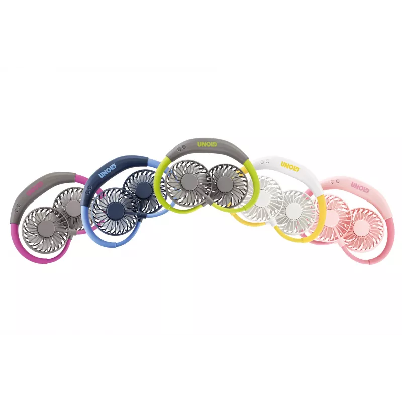 Unold Nackenventilator Breezy Pink, Pink, 2 Lüfter, 8 h, Nackenventilator, Weiß, 1 Stück