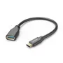 Hama 00125105 USB-OTG-Adapterkabel, USB-C-Stecker auf USB-A-Buchse, 0,15 m, schwarz