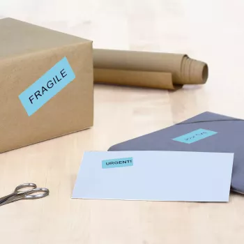 Selbstklebende Druckeretiketten HERMA Coloured Labels A4 70x37 mm blau