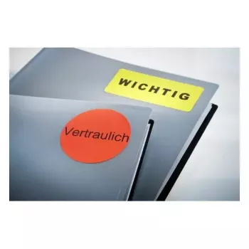 Avery Zweckform L6005-25 Selbstklebeetiketten, fluoreszierend rot, A4, Permanentkleber, 25 Blatt