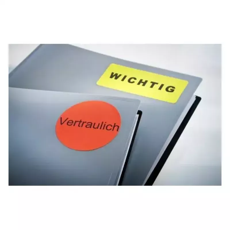 Avery Zweckform L6005-25 Selbstklebeetiketten, fluoreszierend rot, A4, Permanentkleber, 25 Blatt