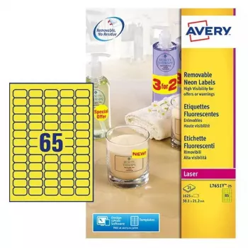 Mini Label Laser Avery L7651 Gelb