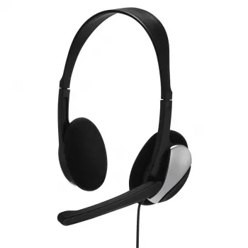 Hama HS-P100 PC Office Headset, Schwarz/Silber