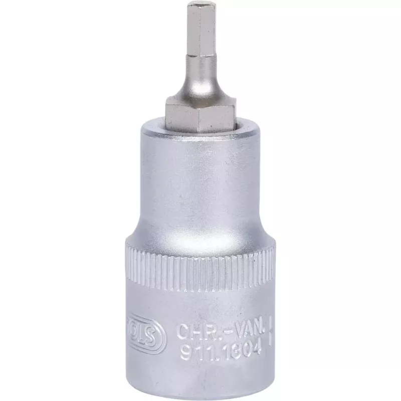 KS Tools 911.1304 Bit-Stecknuss 1/2 Zoll, Innensechskant, kurz, 4 mm