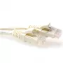 ACT Elfenbein 1 Meter U/UTP CAT6 Patchkabel Knickschutztülle mit RJ45-Steckern