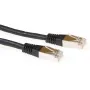 ACT schwarzes 10 Meter LSZH SFTP CAT6A Patchkabel mit RJ45-Steckern