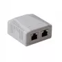 Aufputz-geschirmte Anschlussdose ACT FA7004, 2-Port CAT6A