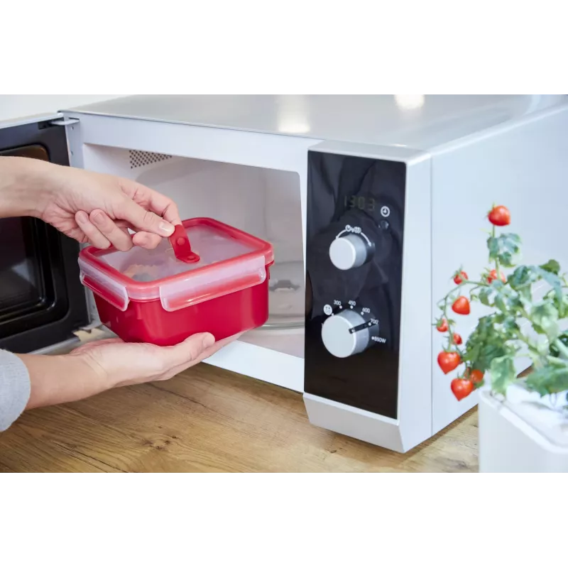 EMSA N10604 Quadratische Box 1,3 L Rot, Transparent 1 Stk.