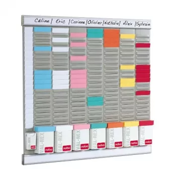 Nobo T-Card Office Planner Kit 24 Slot, Weiß, 480 mm, 480 mm, 1,97 kg, 497 mm, 37 mm