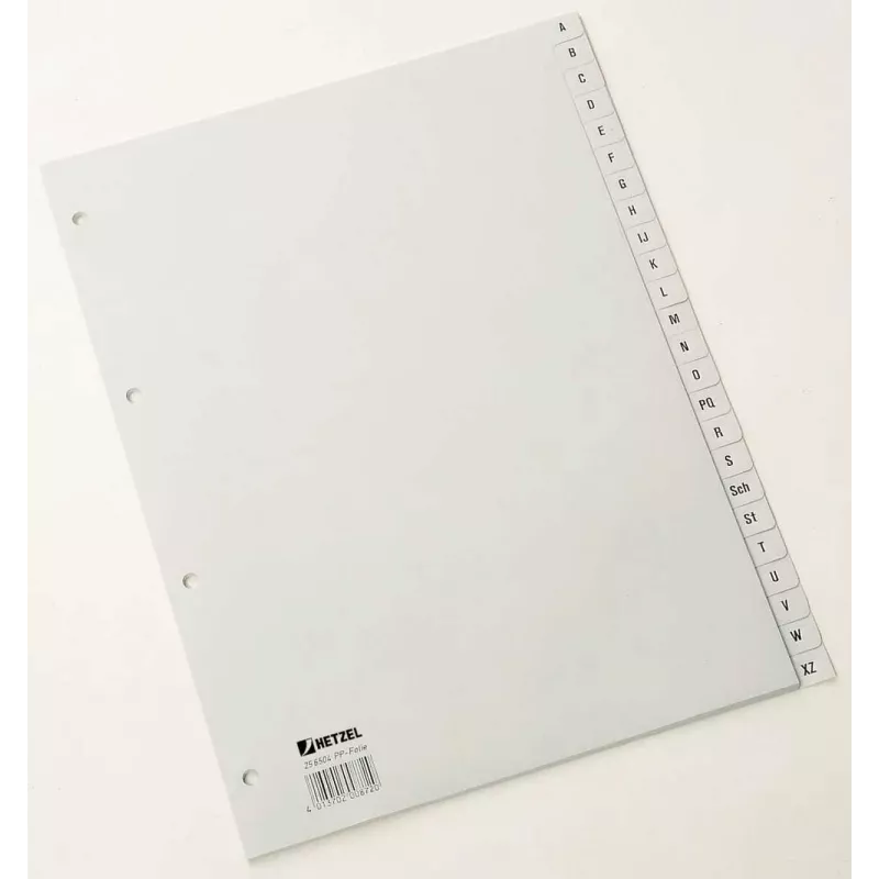 Rexel 25650481 PP-Register, A-Z, 24 Taben, A4, Polypropylen (PP), Grau, 226 mm