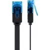 Flaches Patchkabel Goobay CAT 6A U/UTP Schwarz 5 m
