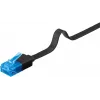 Flaches Patchkabel Goobay CAT 6A U/UTP Schwarz 5 m