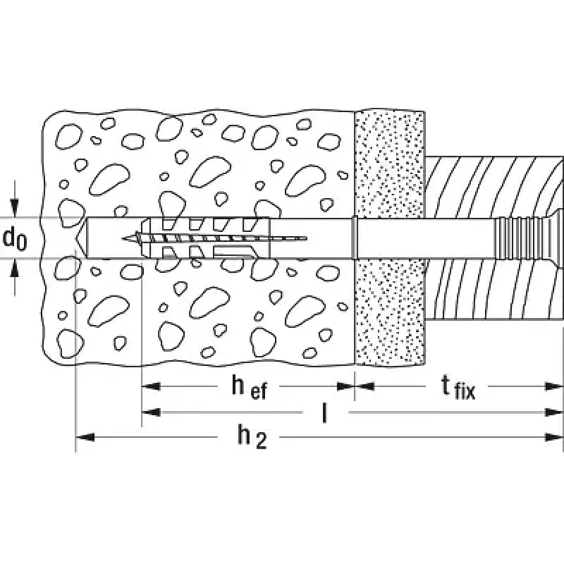 Schrauben- und Dübelset Fischer Hammerfix N 5 x 30/5 S
