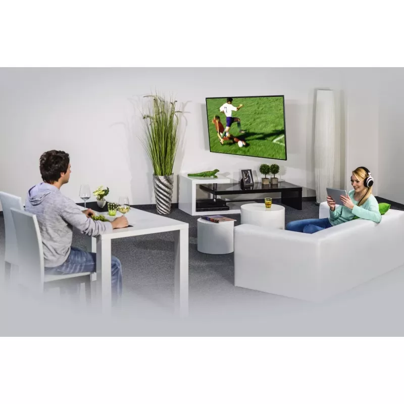 Hama 00118100 FULLMOTION TV-Wandhalterung, Schwenkarm, 1 Stern, für Displays 48-122 cm (19-48"), Stahl, Schwarz