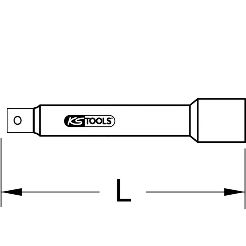 KS Tools CHROMEplus 911.1040 Verlängerung, 1 in, 400 mm