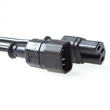 Netzkabel ACT Powercord C14 - C15 schwarz 0,6 m