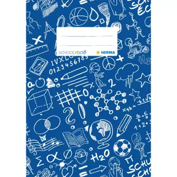 HERMA 19415 Schulheftumschlag SCHOOLYDOO, A5, Blau, Polypropylen