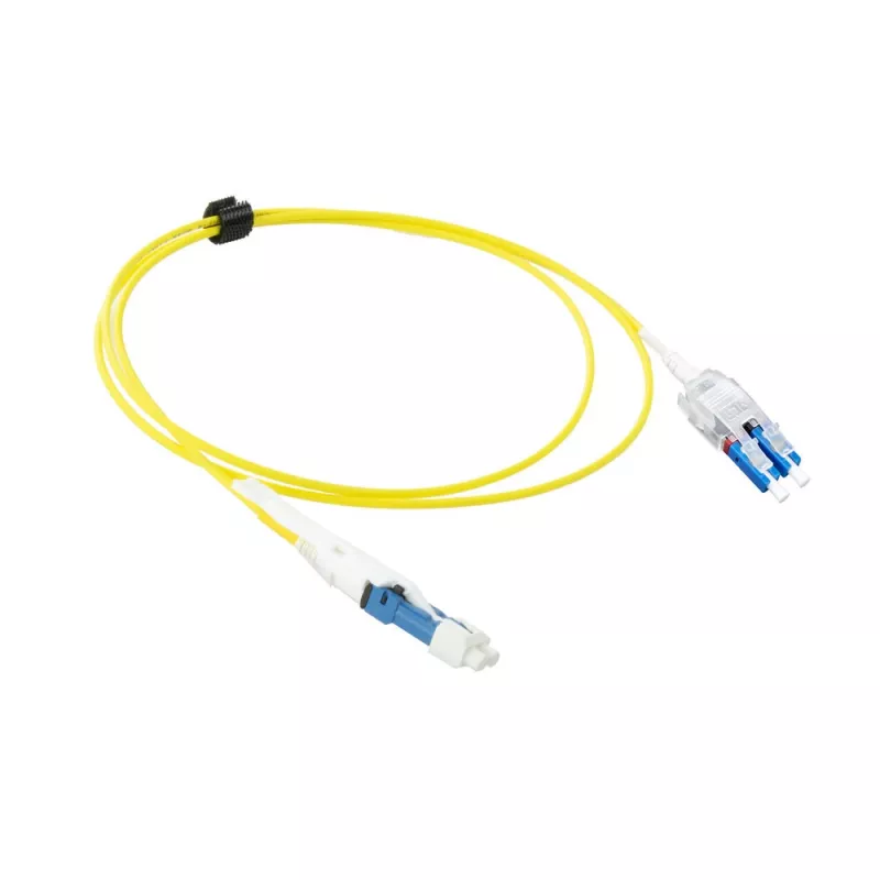ACT 1 Meter Singlemode 9/125 OS2 Polarity Twist Uniboot Duplex Glasfaser-Patchkabel mit CS - LC Steckverbindern