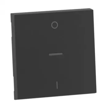 Legrand Seano 765410 2-poliger Wippschalter mit Beleuchtungsfenster, Anthrazit