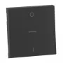 Legrand Seano 765410 2-poliger Wippschalter mit Beleuchtungsfenster, Anthrazit