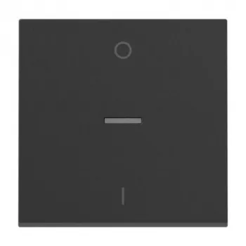 Legrand Seano 765410 2-poliger Wippschalter mit Beleuchtungsfenster, Anthrazit