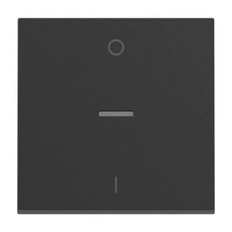 Legrand Seano 765410 2-poliger Wippschalter mit Beleuchtungsfenster, Anthrazit