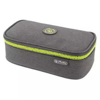 Federmäppchen Herlitz beatBox ABC Polyester Grau Gelb 225x120x70mm