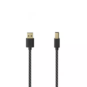 Hama 00201001 USB-Kabel USB 2.0 1,5 m USB A USB B Schwarz, Silber