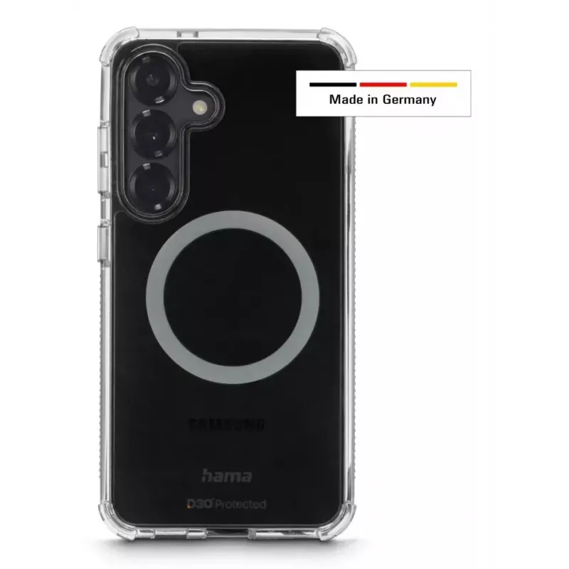 Hama 00080590 Extreme Protect magnetische Hülle für Samsung Galaxy S25+, transparent