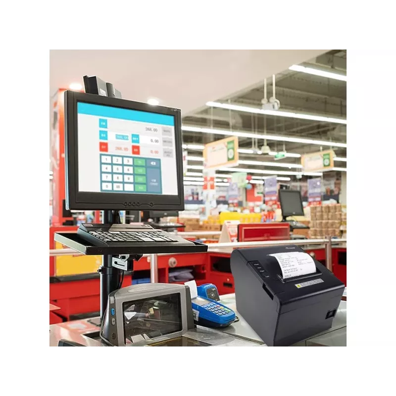 Thermo-Bondrucker für Kassenzettel EQUIP 58/80 mm mit automatischem Abschneider, USB/Ethernet/Seriell, Kassenschublade, 203x203 DPI