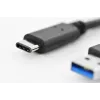 USB-Kabel Digitus DK-300136-010-S USB 2.0 1 m USB C USB A Schwarz
