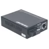 Intellinet 510530 Fast-Ethernet-WDM-Medienkonverter, 10/100Base-TX (RJ-45) auf 100Base-FX (SC) Singlemode, 20 km (12,4 mi), Rx1310/Tx1550 nm