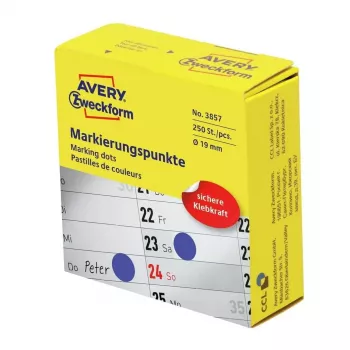 Avery 3857 selbstklebendes Etikett Rund Permanent Blau 250 Stück