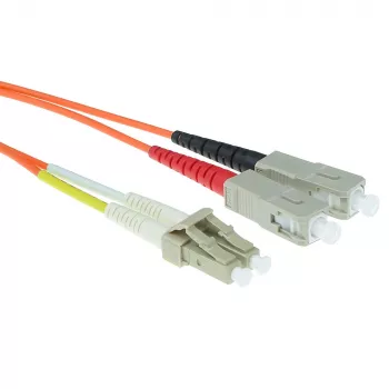 ACT 10 Meter LSZH Multimode 62,5/125 OM1 Glasfaser-Patchkabel Duplex mit LC- und SC-Steckern
