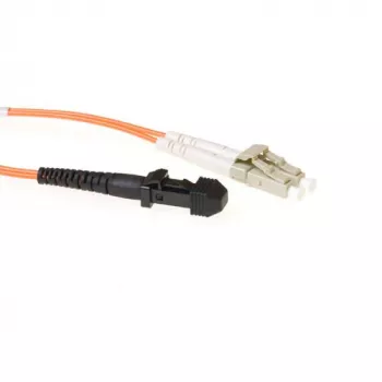 ACT 10 Meter LSZH Multimode 62.5/125 OM1 Glasfaser-Patchkabel Duplex mit MTRJ- und LC-Steckern